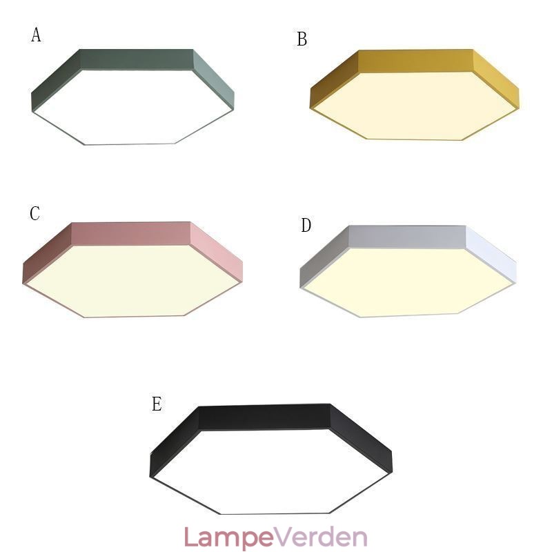 Moderne simpel, indsænket sekskantet loftslampe