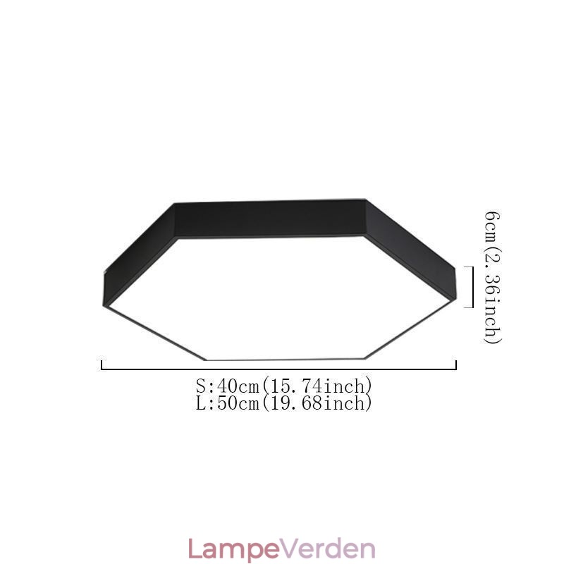 Moderne simpel, indsænket sekskantet loftslampe