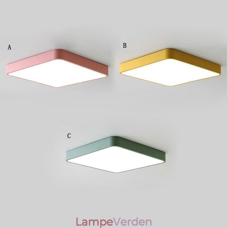 Simlpe Flush Mount tyndt firkantet lys Energibesparende loftslys
