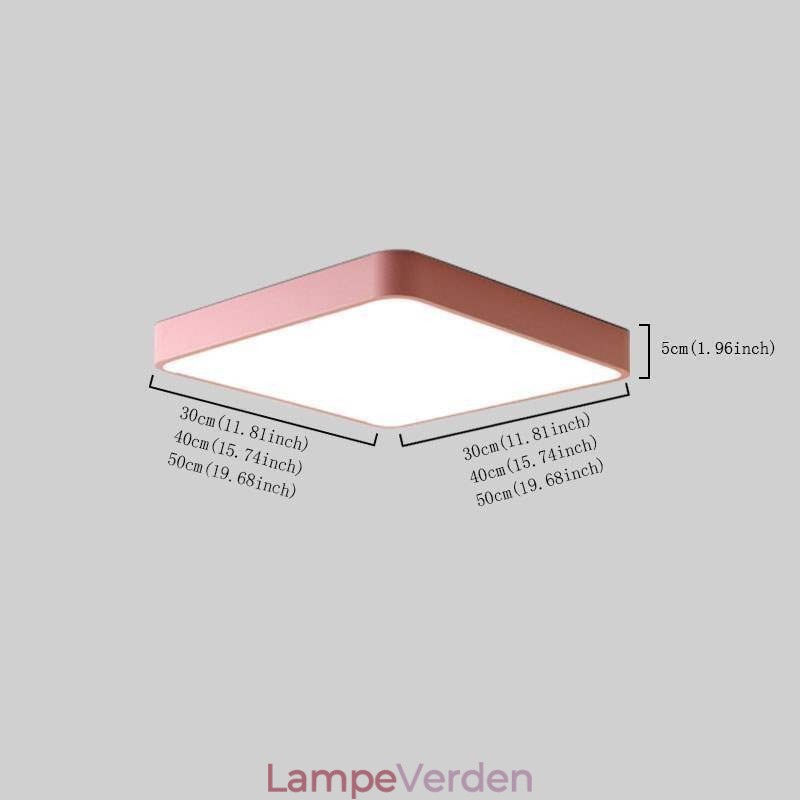 Simlpe Flush Mount tyndt firkantet lys Energibesparende loftslys