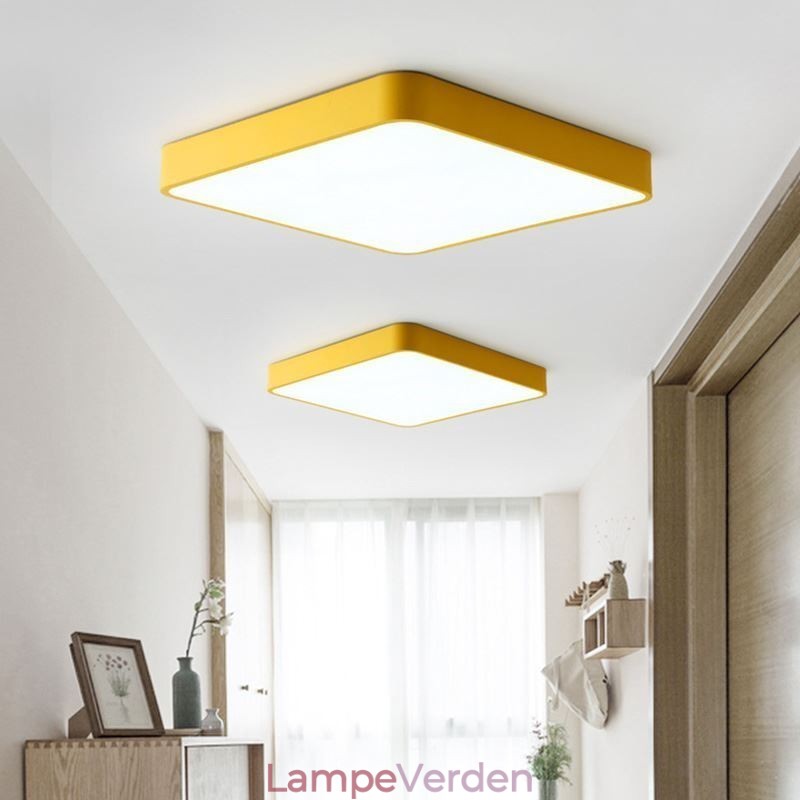 Simlpe Flush Mount tyndt firkantet lys Energibesparende loftslys