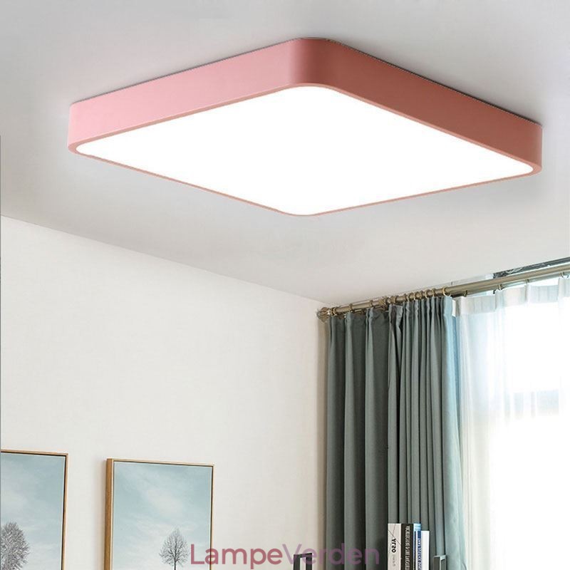 Simlpe Flush Mount tyndt firkantet lys Energibesparende loftslys