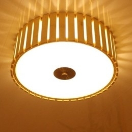 Stor Bamboo Flush Mount kinesisk kreativ loftslampe børnebelysning