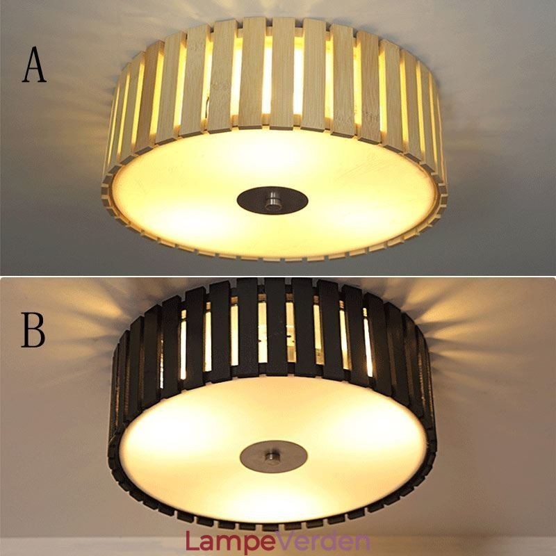 Stor Bamboo Flush Mount kinesisk kreativ loftslampe børnebelysning