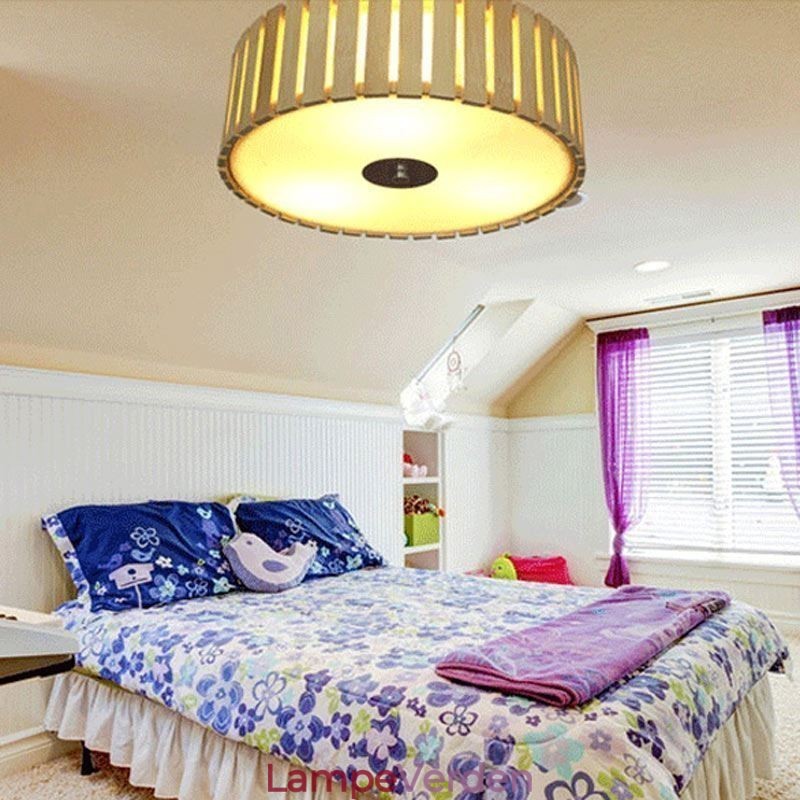 Stor Bamboo Flush Mount kinesisk kreativ loftslampe børnebelysning