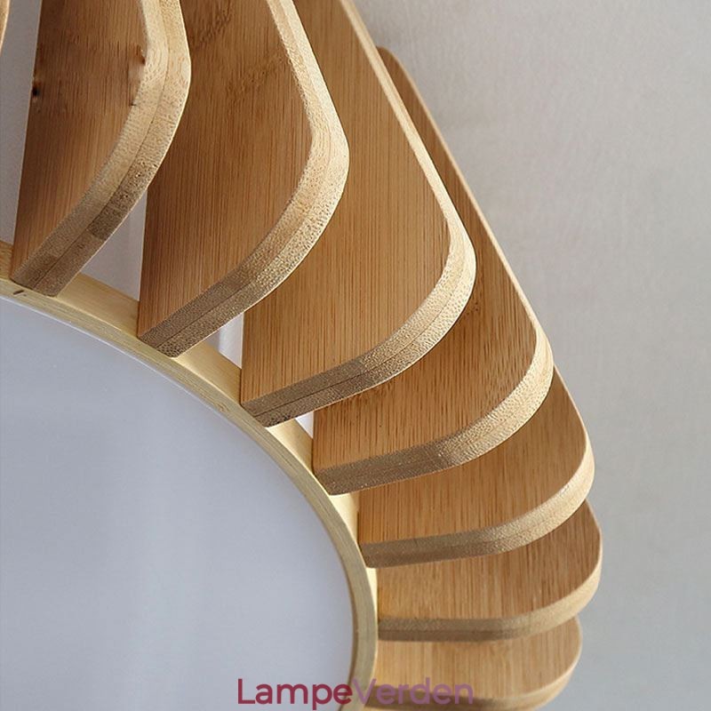 Nordic Round Flush Mount Creative Bamboo Loftsbelysning