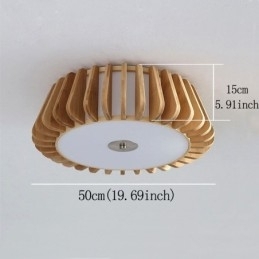 Nordic Round Flush Mount Creative Bamboo Loftsbelysning