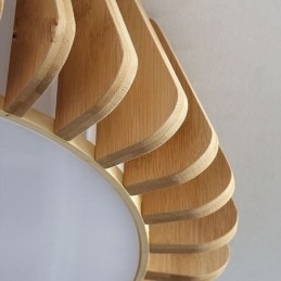 Nordic Round Flush Mount Creative Bamboo Loftsbelysning