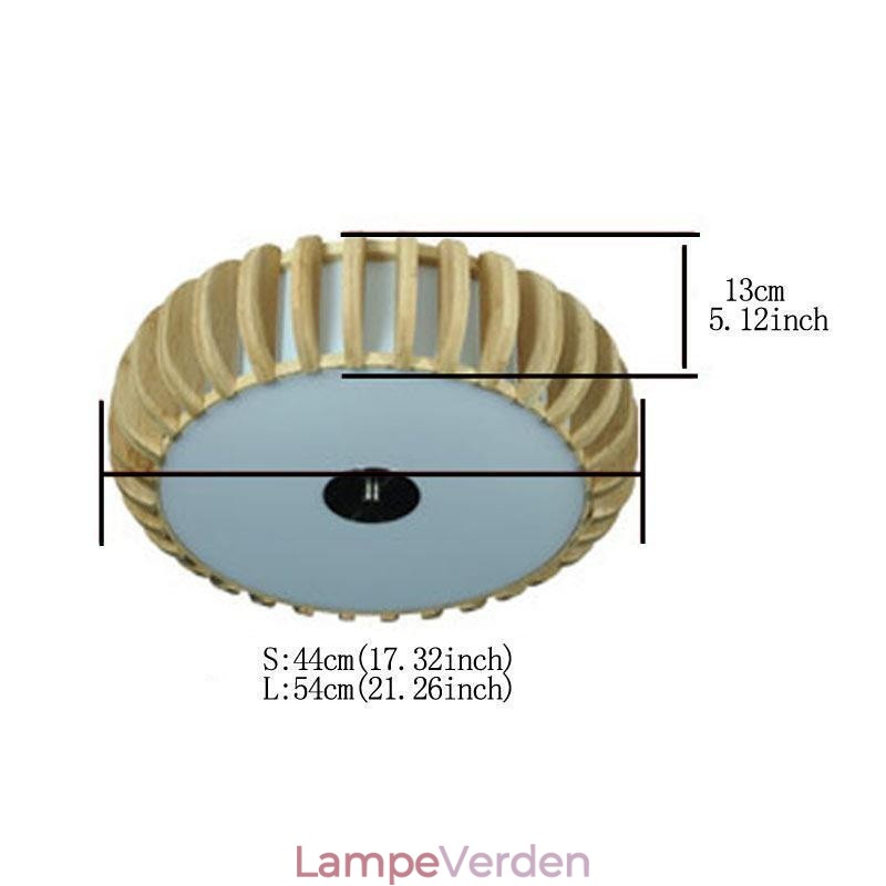 Landdistrikter Bambus Flush Mount Pumpkin Shape Loftsbelysning