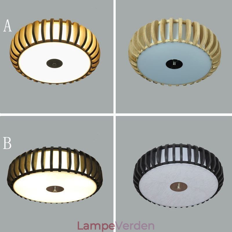 Landdistrikter Bambus Flush Mount Pumpkin Shape Loftsbelysning