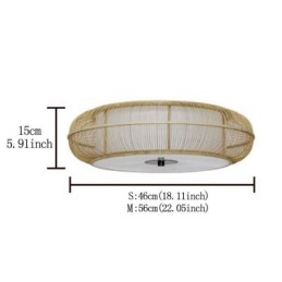 Kinesisk Special Bamboo Flush Mount Creative japansk rund loftslampe