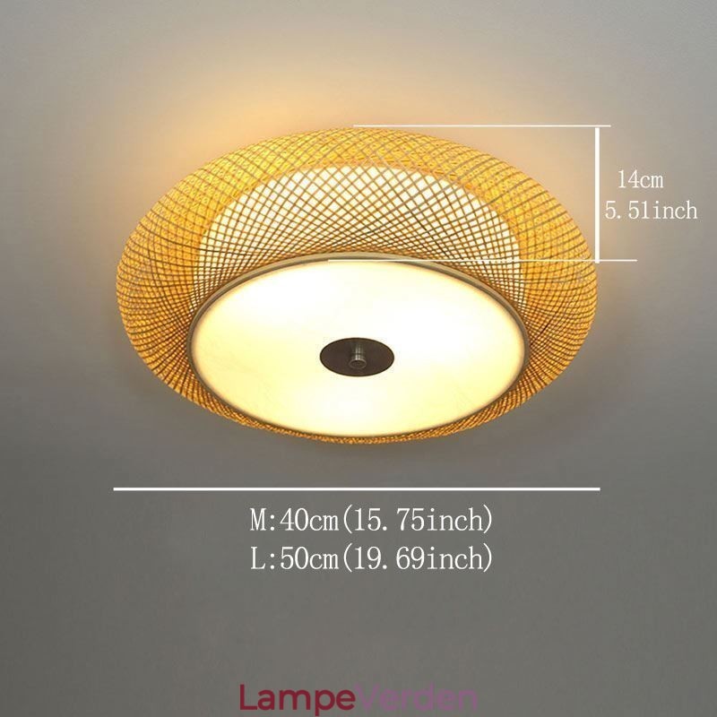 Moderne Bambus Flush Mount kinesisk vævet loftsbelysning