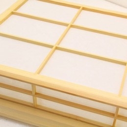 Japansk Cuboid Loftsbelysning Massivt Træ Loftsbelysning