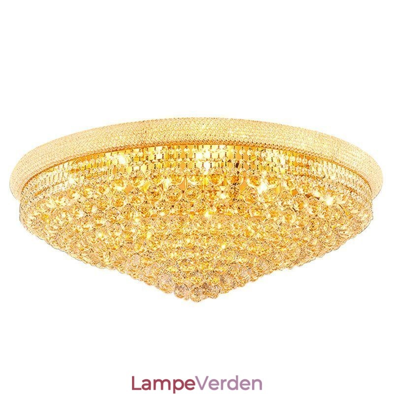 Europæisk Flush Mount Light Luksus Krystal Loftslampe