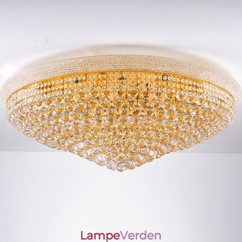 Europæisk Flush Mount Light Luksus Krystal Loftslampe