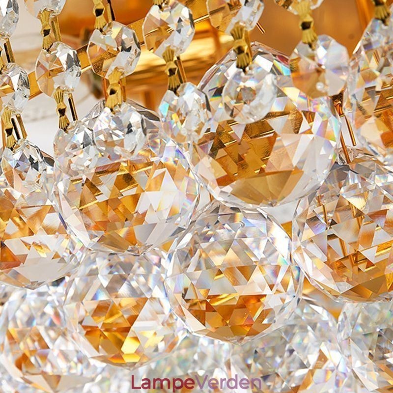 Europæisk Flush Mount Light Luksus Krystal Loftslampe