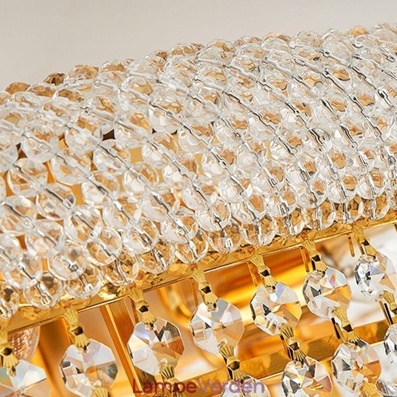 Europæisk Flush Mount Light Luksus Krystal Loftslampe