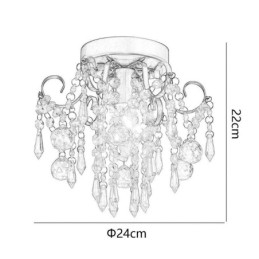 Moderne Minimalistisk Flush Mount Single Crystal Loftslampe