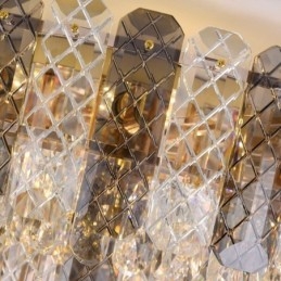 Krystal Flush Mount Dobbeltlag Rund Luksus Decrative Loftslampe 80cm