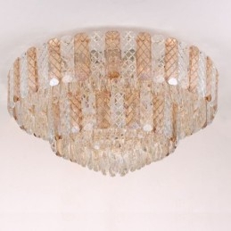 Krystal Flush Mount Dobbeltlag Rund Luksus Decrative Loftslampe 80cm