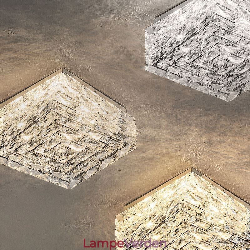 Krystal loftslys Flush Mount Tre farve dæmpbar