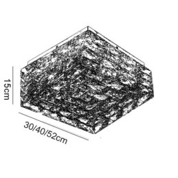 Krystal loftslys Flush Mount Tre farve dæmpbar