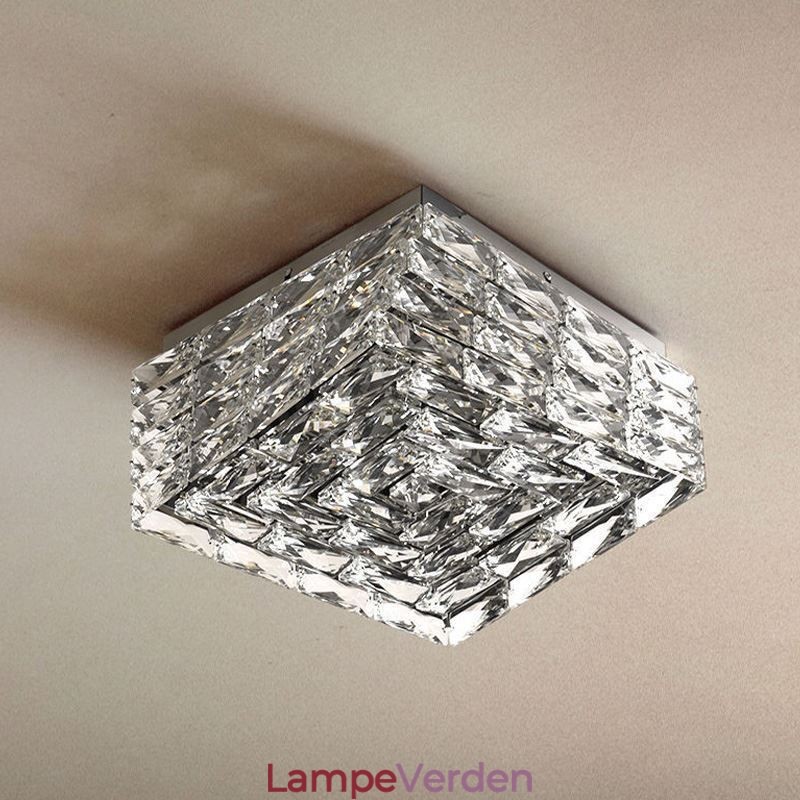 Krystal loftslys Flush Mount Tre farve dæmpbar