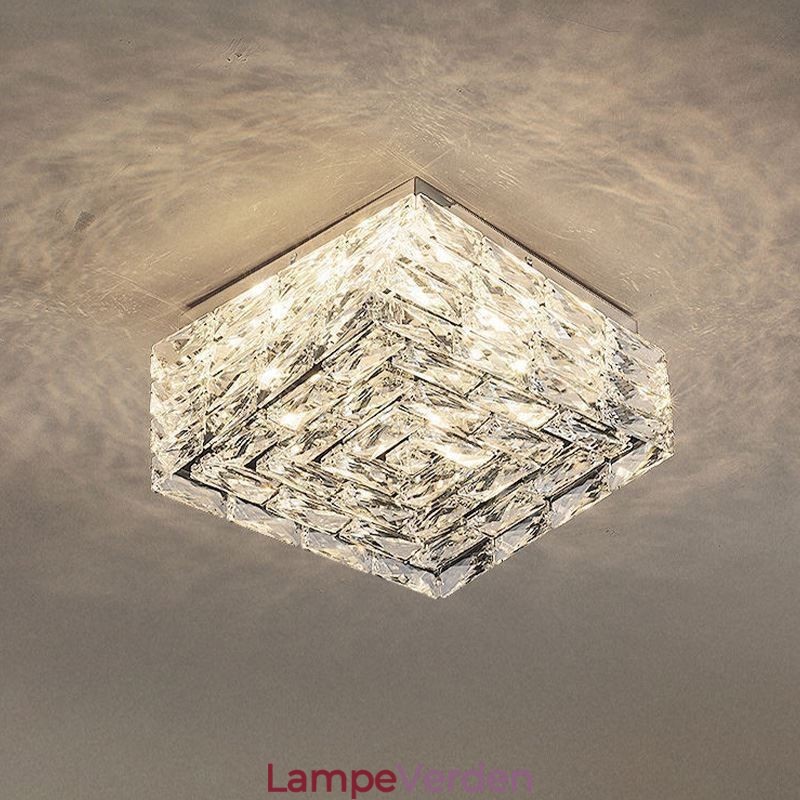 Krystal loftslys Flush Mount Tre farve dæmpbar