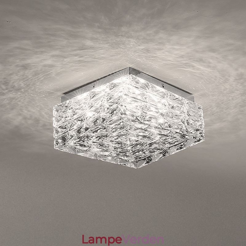 Krystal loftslys Flush Mount Tre farve dæmpbar