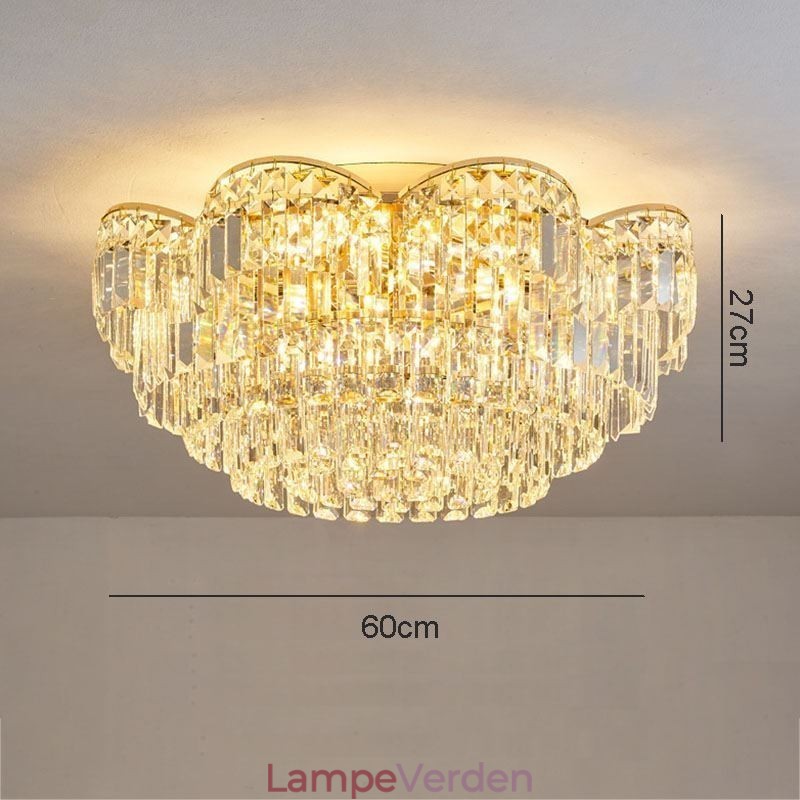 Krystal Flush Mount luksus rund krystal dekoration loftslampe