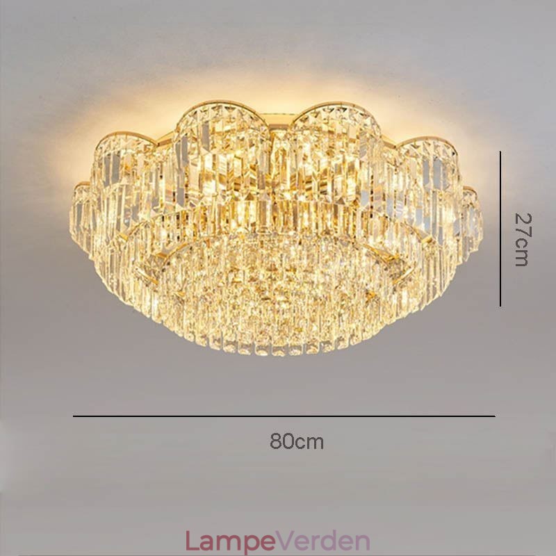 Krystal Flush Mount luksus rund krystal dekoration loftslampe