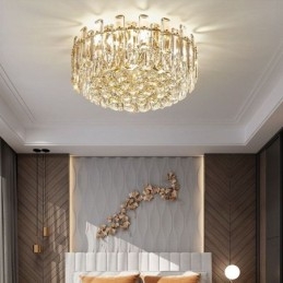 Luksus krystal Flush Mount rund krystal dekoration loftslampe