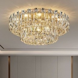 Luksus krystal Flush Mount rund krystal dekoration loftslampe