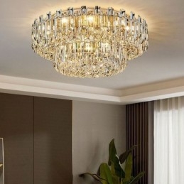 Luksus krystal Flush Mount rund krystal dekoration loftslampe