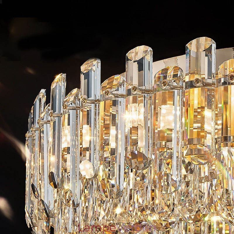 Luksus krystal Flush Mount rund krystal dekoration loftslampe