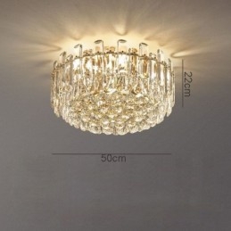 Luksus krystal Flush Mount rund krystal dekoration loftslampe