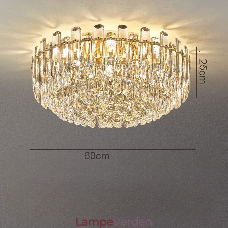Luksus krystal Flush Mount rund krystal dekoration loftslampe