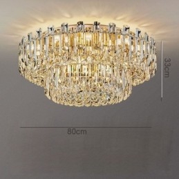 Luksus krystal Flush Mount rund krystal dekoration loftslampe