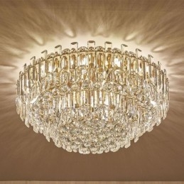 Luksus krystal Flush Mount rund krystal dekoration loftslampe