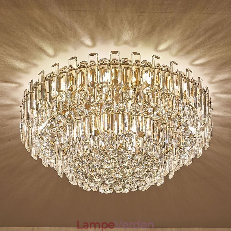 Luksus krystal Flush Mount rund krystal dekoration loftslampe
