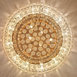 Luksus krystal Flush Mount rund krystal dekoration loftslampe