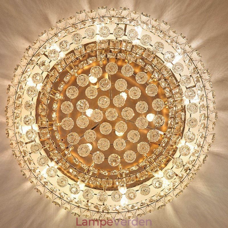Luksus krystal Flush Mount rund krystal dekoration loftslampe