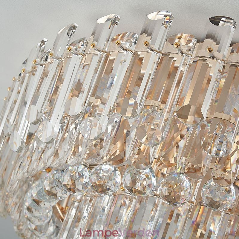 Luksus krystal Flush Mount rund krystal dekoration loftslampe