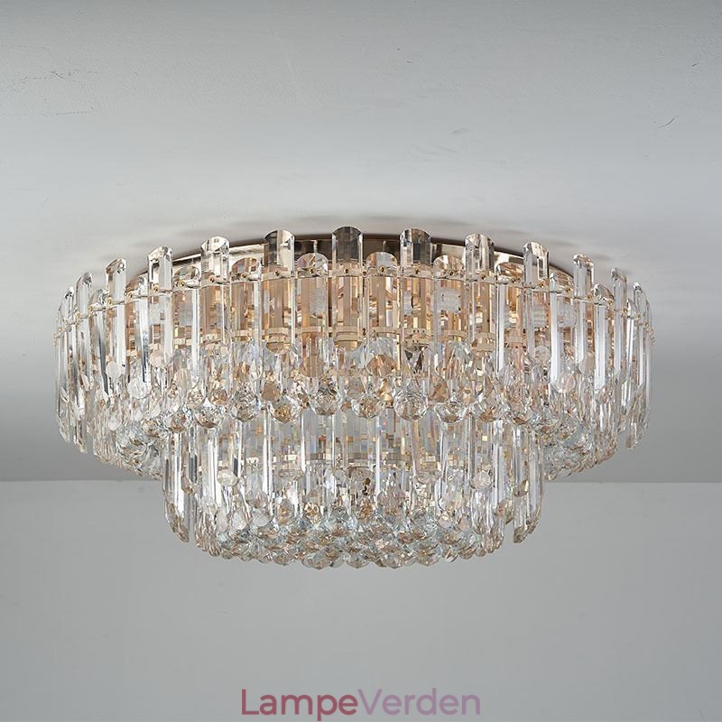 Luksus krystal Flush Mount rund krystal dekoration loftslampe