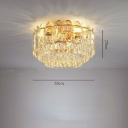 Krystal Flush Mount Runde Krystal dekoration Loftsbelysningsarmaturer