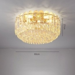 Krystal Flush Mount Runde Krystal dekoration Loftsbelysningsarmaturer