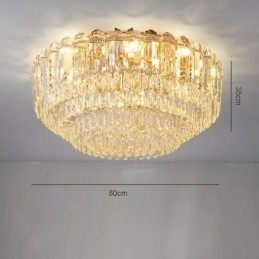 Krystal Flush Mount Runde Krystal dekoration Loftsbelysningsarmaturer