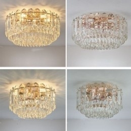 Krystal Flush Mount Runde Krystal dekoration Loftsbelysningsarmaturer