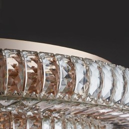 Krystal Flush Mount Rund Krystal Dekoration Loftslampe