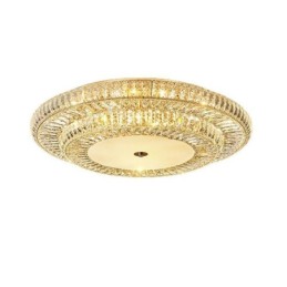 Krystal Flush Mount Rund Krystal Dekoration Loftslampe